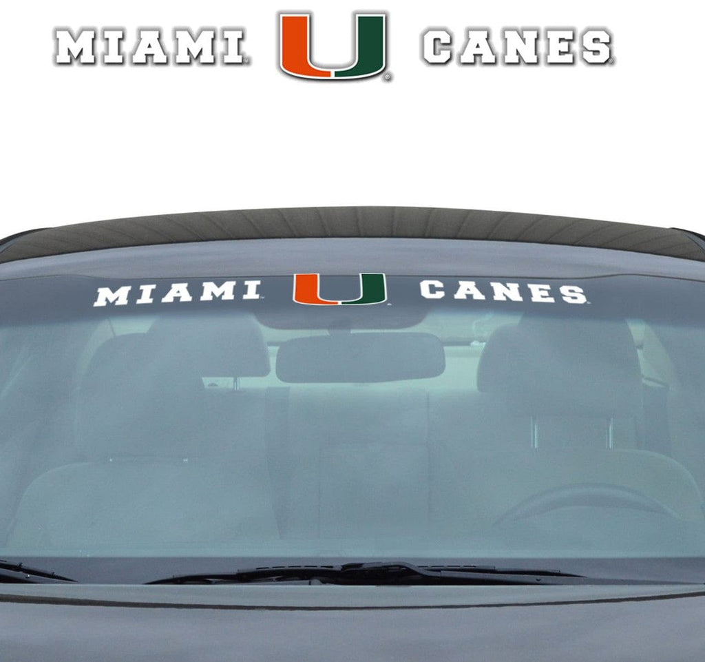 Decal 35x4 Windshield Style Miami Hurricanes Decal 35x4 Windshield 681620807349