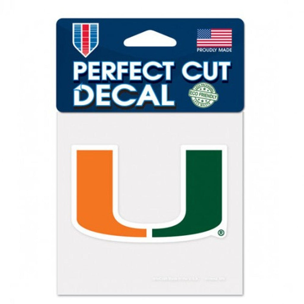 Decal 4x4 Perfect Cut Color Miami Hurricanes Decal 4x4 Perfect Cut Color 032085528353