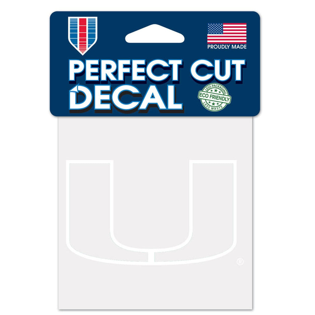 Decal 4x4 Perfect Cut White Miami Hurricanes Decal 4x4 Perfect Cut White - Special Order 032085062062