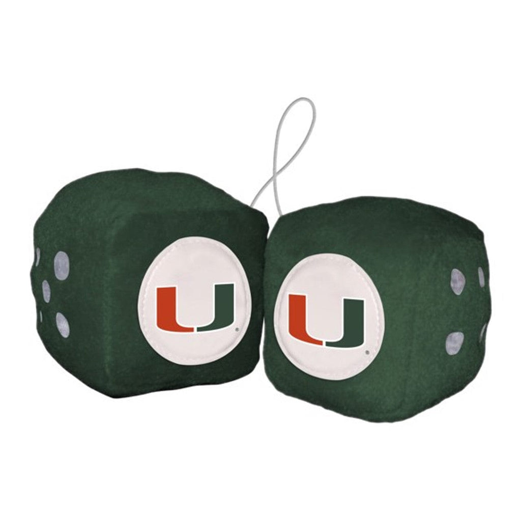 Fuzzy Dice Miami Hurricanes Fuzzy Dice 681620022438