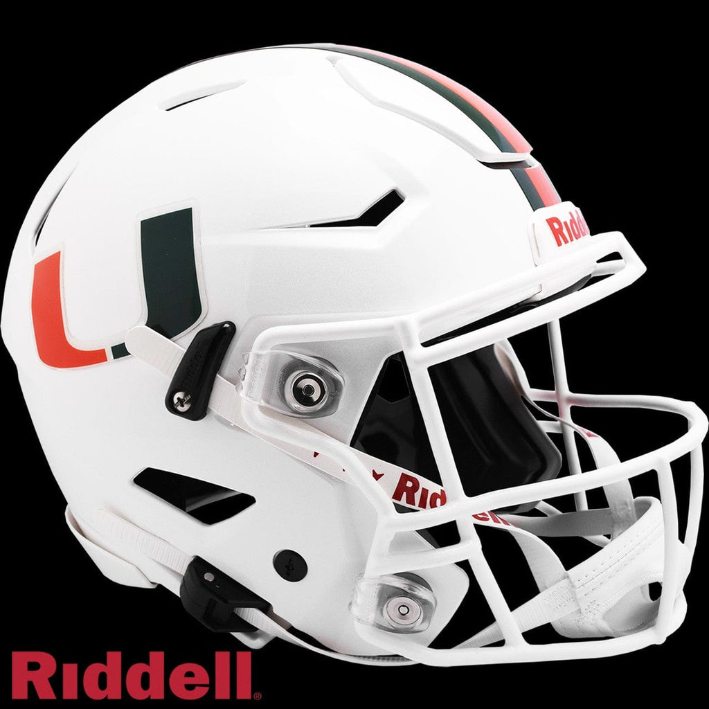 Helmets Full Size Authentic Miami Hurricanes Helmet Riddell Authentic Full Size SpeedFlex Style - Special Order 095855329475