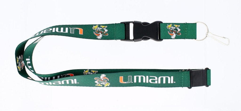 Lanyards Miami Hurricanes Lanyard Green 763264959582