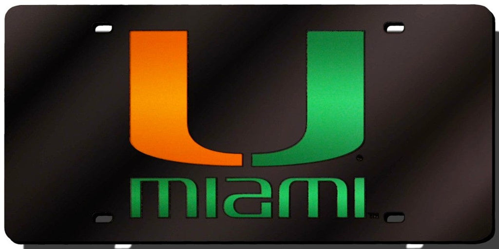 License Plate Laser Cut Miami Hurricanes License Plate Laser Cut Black 094746285432