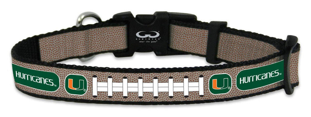 Pet Fan Gear Collar Miami Hurricanes Reflective Toy Football Collar 844214070288