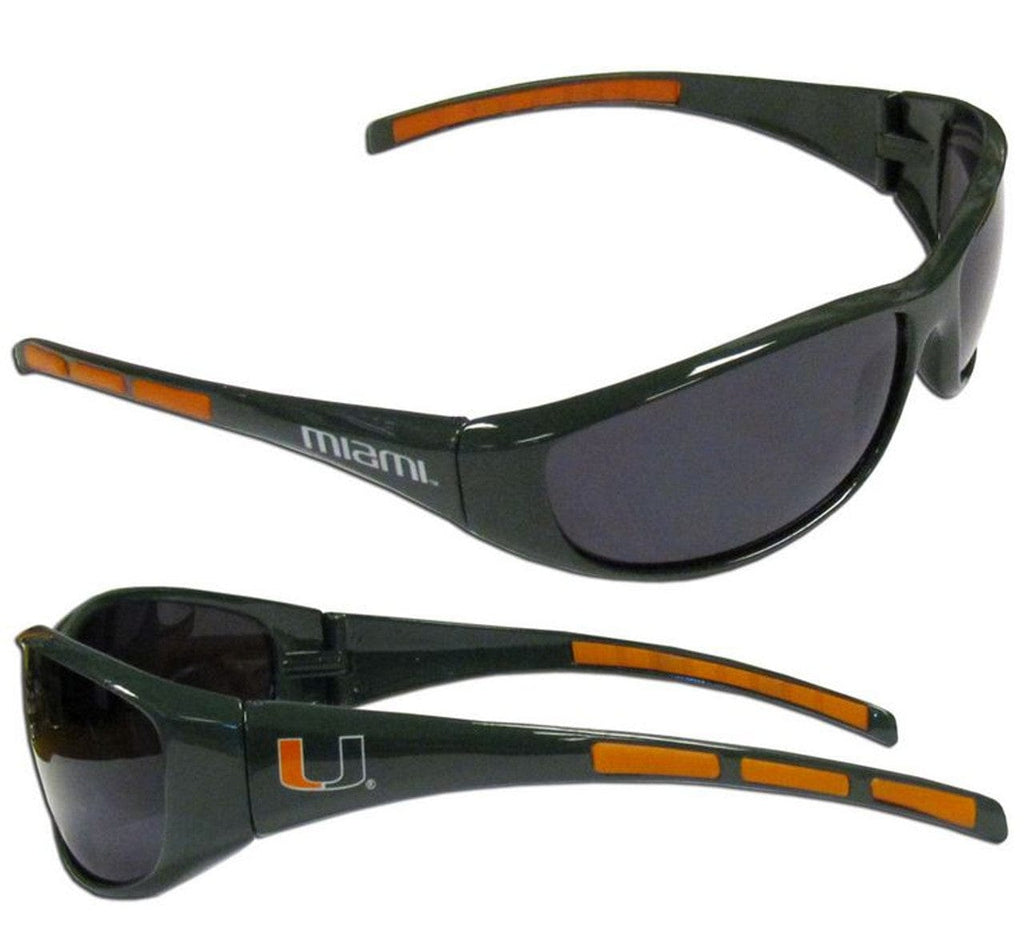 Sunglasses Wrap Style Miami Hurricanes Sunglasses - Wrap 754603170980