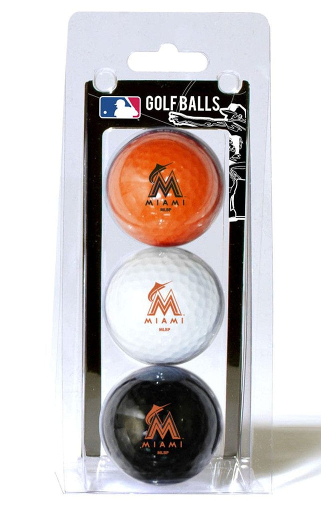 Golf Balls 3 Pack Miami Marlins 3 Pack of Golf Balls - Special Order 637556964052