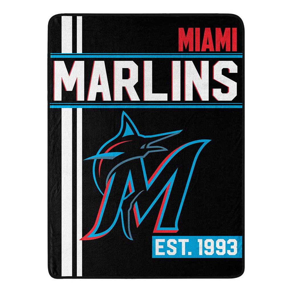 Blankets 46x60 Micro Raschel Miami Marlins Blanket 46x60 Micro Raschel Walk Off Design Rolled 190604198934