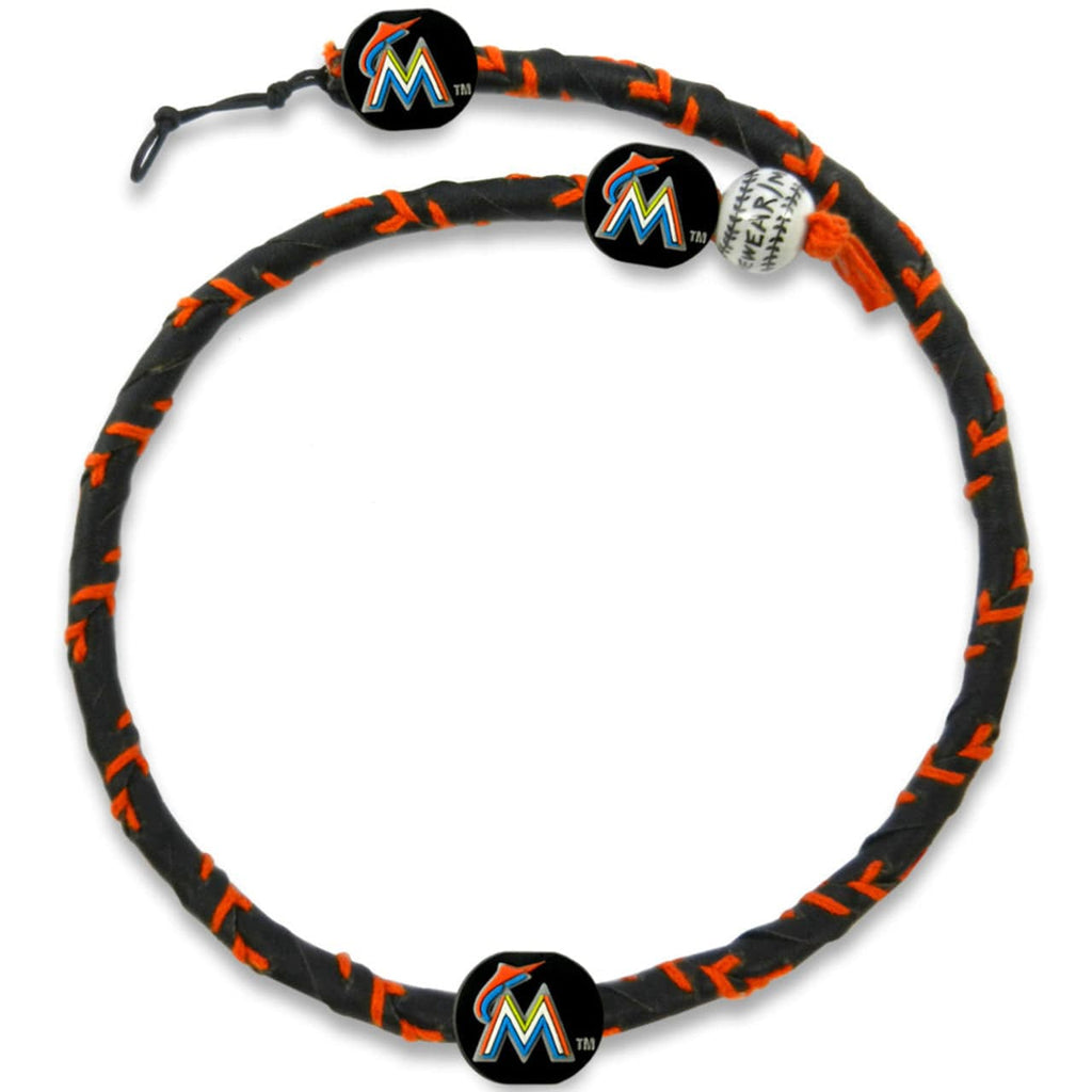 Miami Marlins Miami Marlins Necklace Frozen Rope Team Color Baseball CO 844214042049