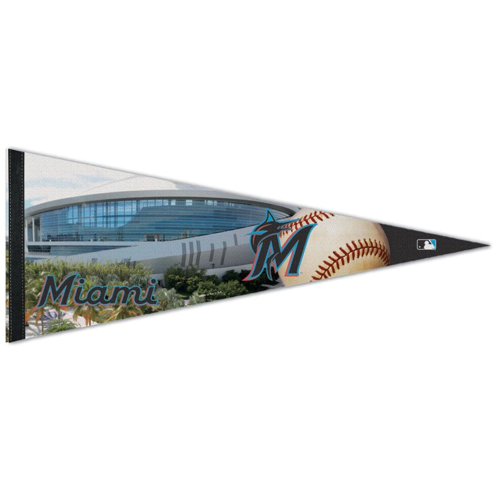 Pennant 12x30 Premium Miami Marlins Pennant 12x30 Premium Style - Special Order 032085854056