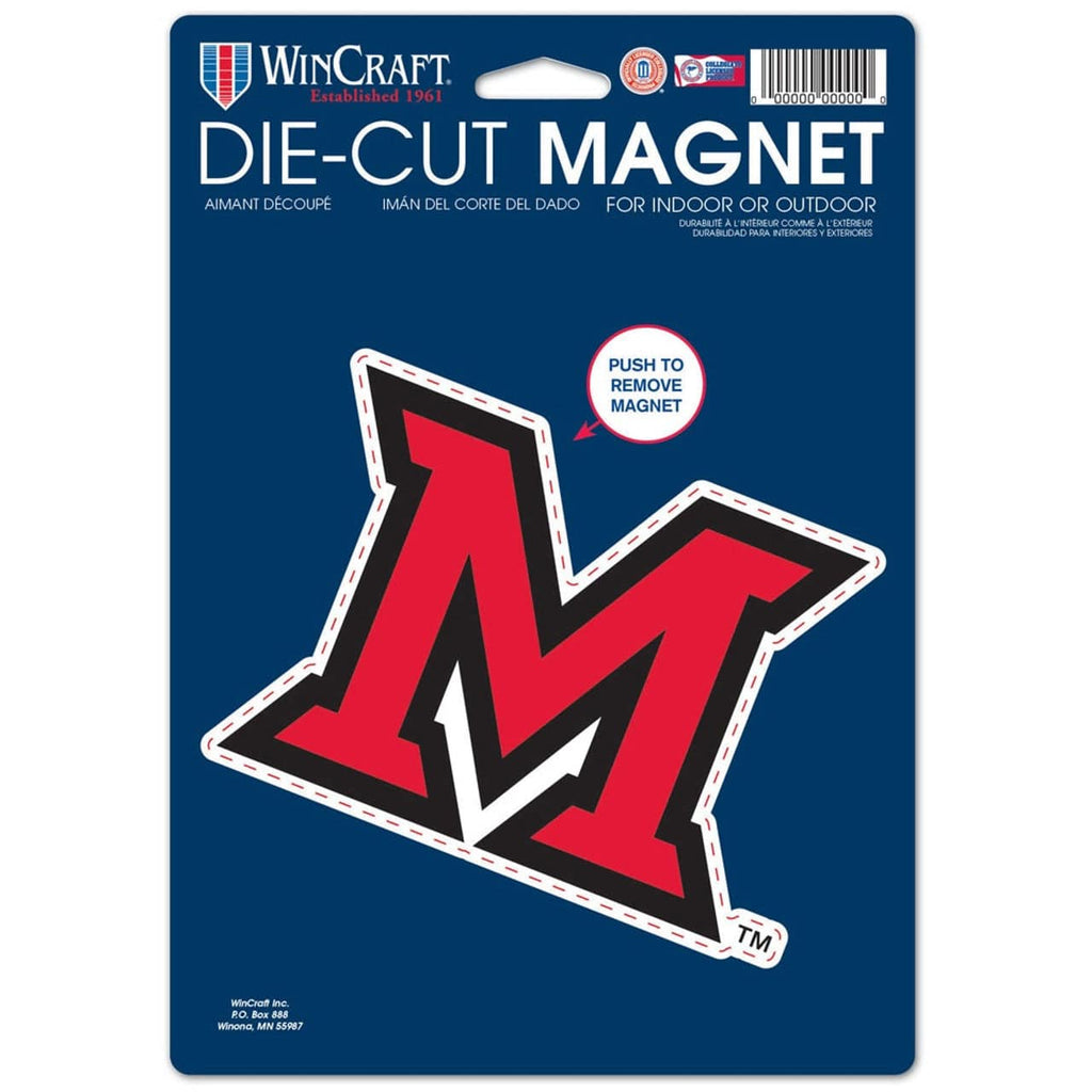 New Miami of Ohio Redhawks Magnet 6.25x9 Die Cut Logo Design Special Order 032085632593