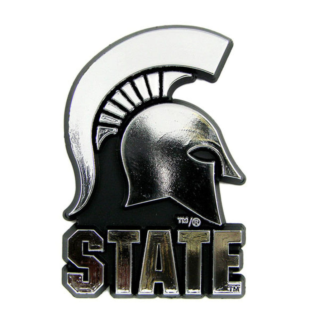 Auto Emblem Chrome Michigan State Spartans Auto Emblem - Silver 681620036220