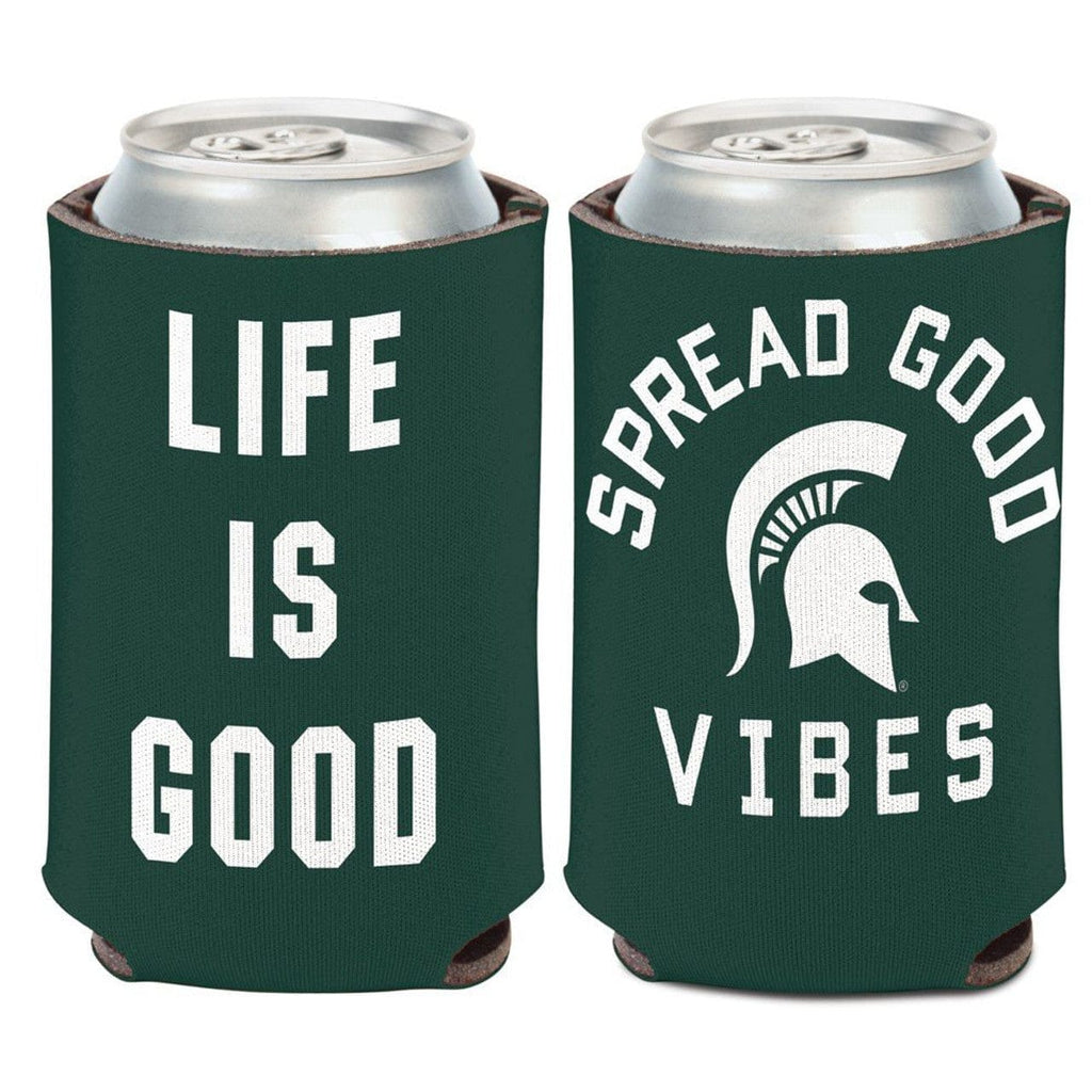 Can Holder Misc. Michigan State Spartans Can Cooler Life is Good Design 032085957870