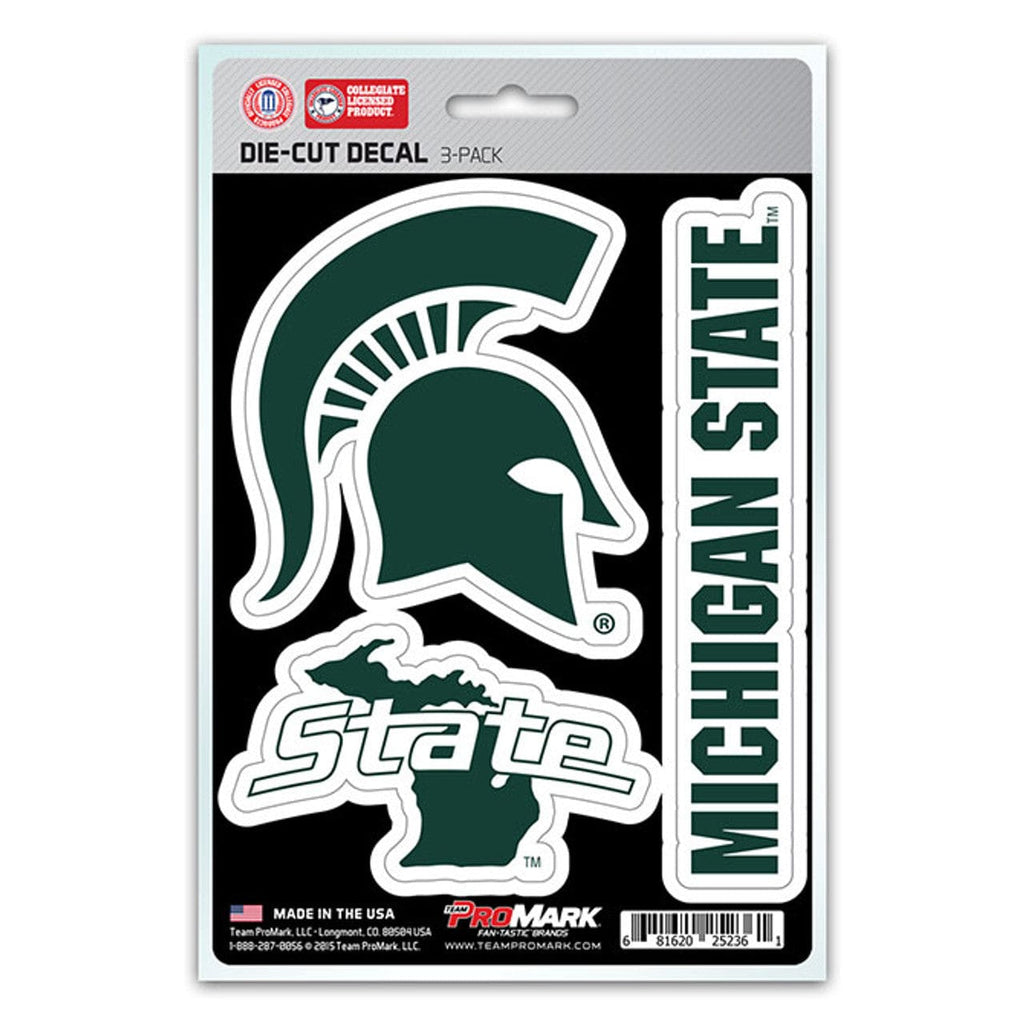 Decal Die Cut Teams 3 Pack Michigan State Spartans Decal Die Cut Team 3 Pack 681620252361