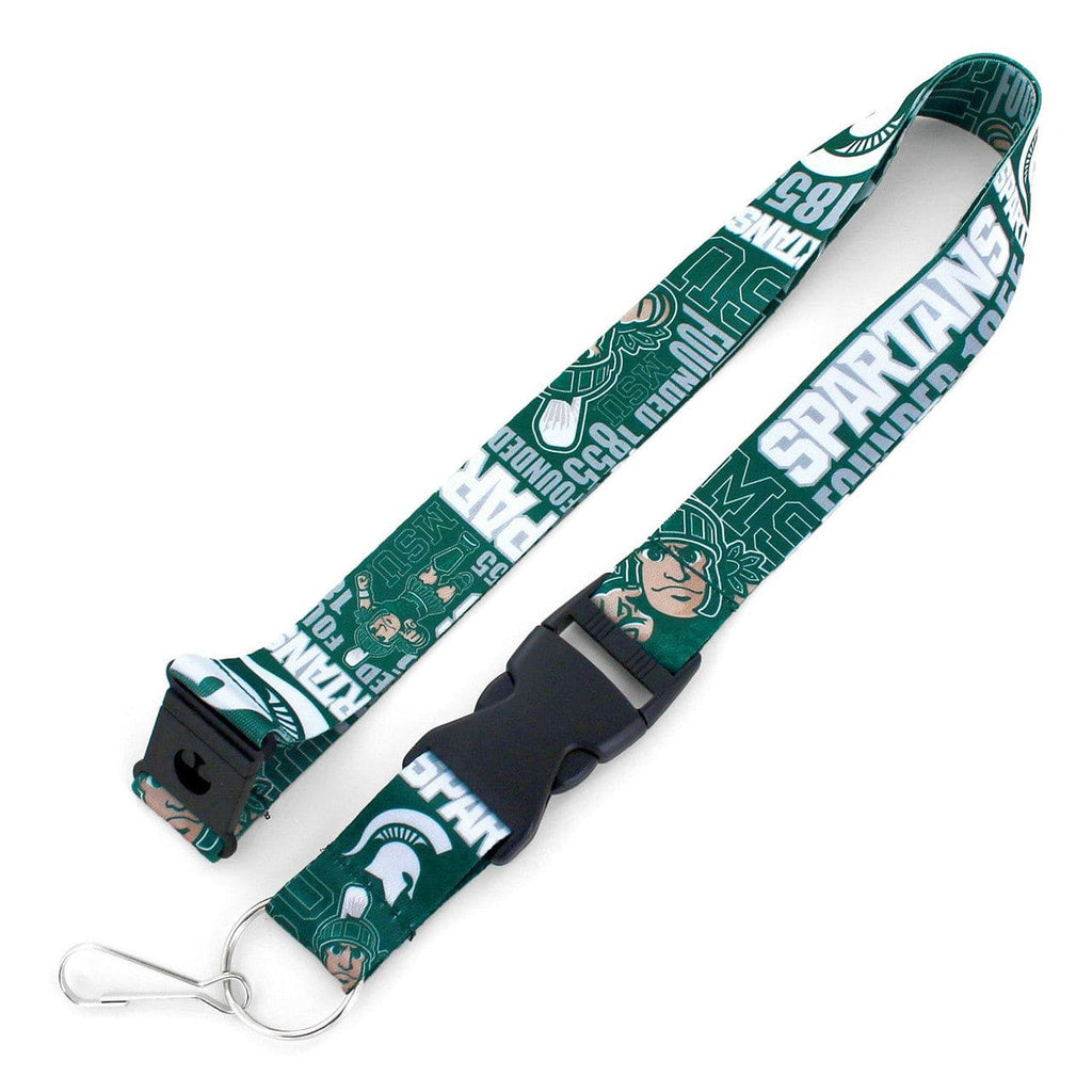 Dynamic Lanyards Michigan State Spartans Lanyard Breakaway Style Dynamic Design 763264891639