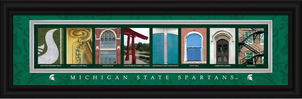 Print Letter Art Style Michigan State Spartans Letter Art Print - Spartans 848655015891