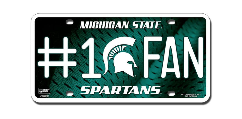 License Plate #1 Fan Michigan State Spartans License Plate #1 Fan 094746302207