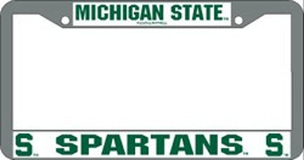 License Frame Chrome Michigan State Spartans License Plate Frame Chrome 094746222093