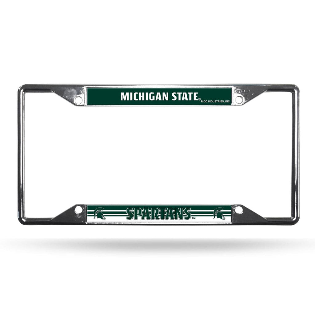 License Frame Chrome EZ Michigan State Spartans License Plate Frame Chrome EZ View - Special Order 094746486235