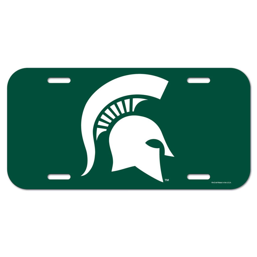 License Plate Plastic Michigan State Spartans Plastic License Plate 032085893543