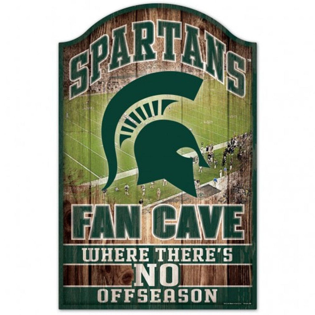 Sign 11x17 Fan Cave Michigan State Spartans Sign 11x17 Wood Fan Cave Design - Special Order 032085947529