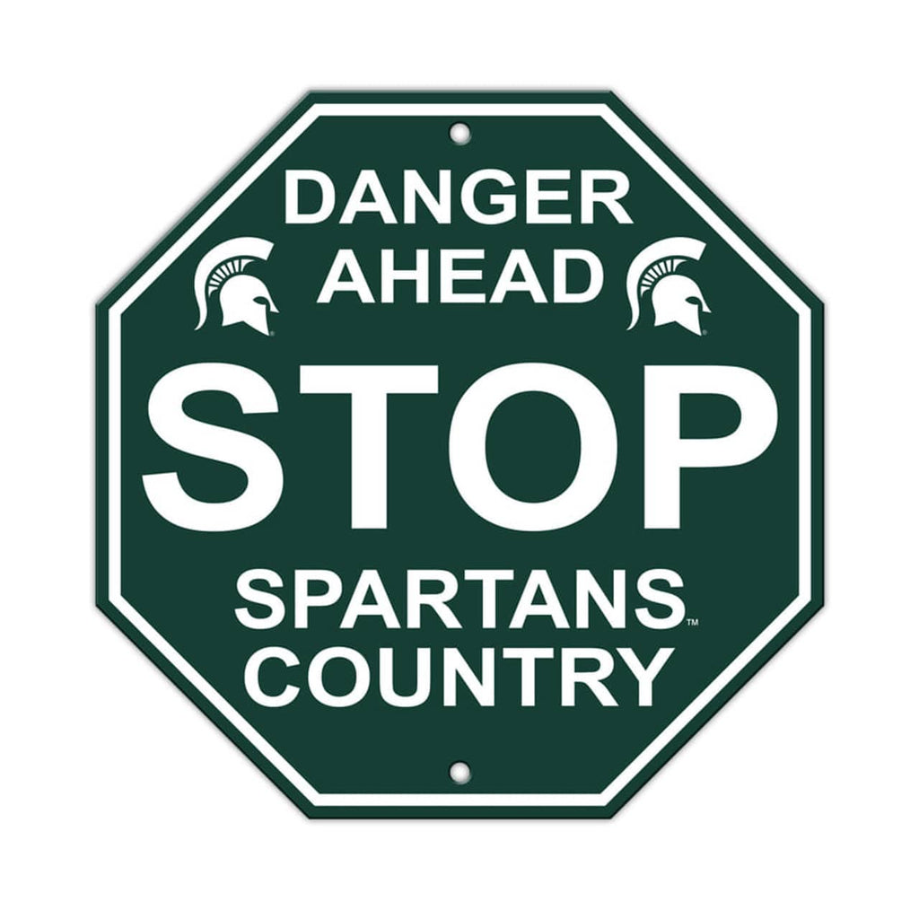 Michigan State Spartans Michigan State Spartans Sign 12x12 Plastic Stop Style CO 023245525398