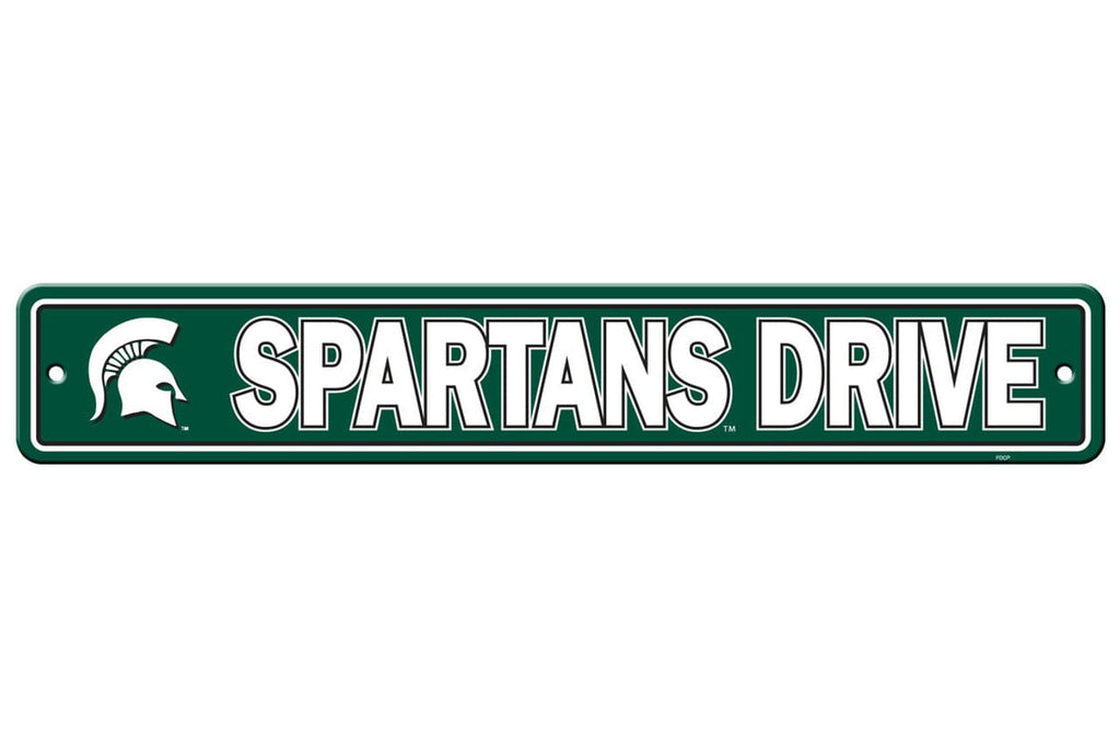 Michigan State Spartans Michigan State Spartans Sign 4x24 Plastic Street Style CO 023245503396