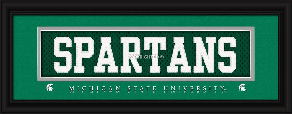 Sign 18 Misc. Michigan State Spartans Stitched Uniform Slogan Print - Spartans 848655008428