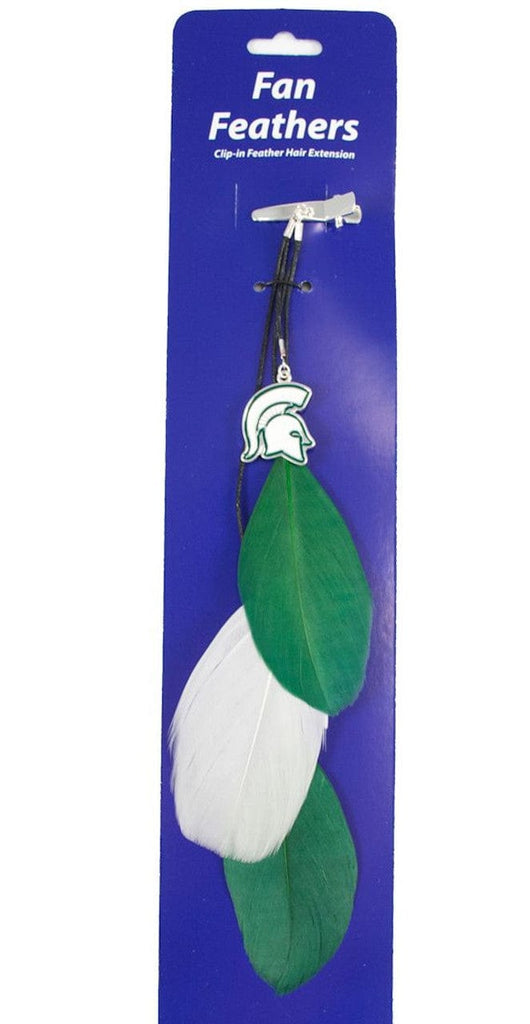 Michigan State Spartans Michigan State Spartans Team Color Feather Hair Clip CO 686699153892