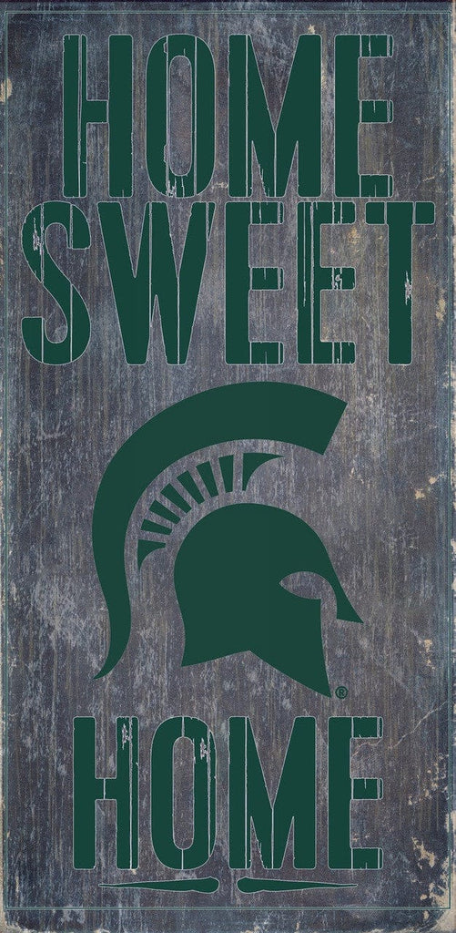 Sign 6x12 Home Sweet Home Michigan State Spartans Wood Sign - Home Sweet Home 6"x12" 878460048128