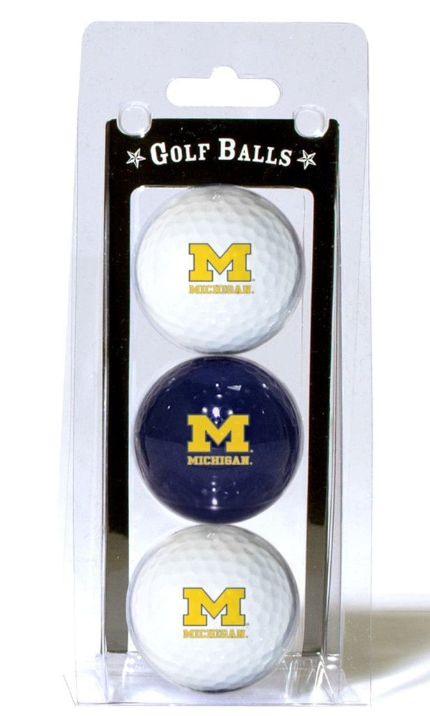 Golf Balls 3 Pack Michigan Wolverines 3 Pack of Golf Balls 637556222053