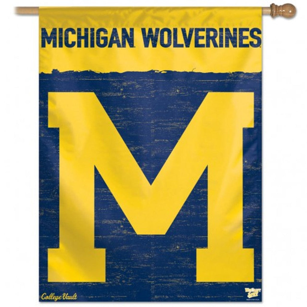 Banner 27x37 Vertical Michigan Wolverines Banner 27x37 Vertical College Vault Design 032085744005