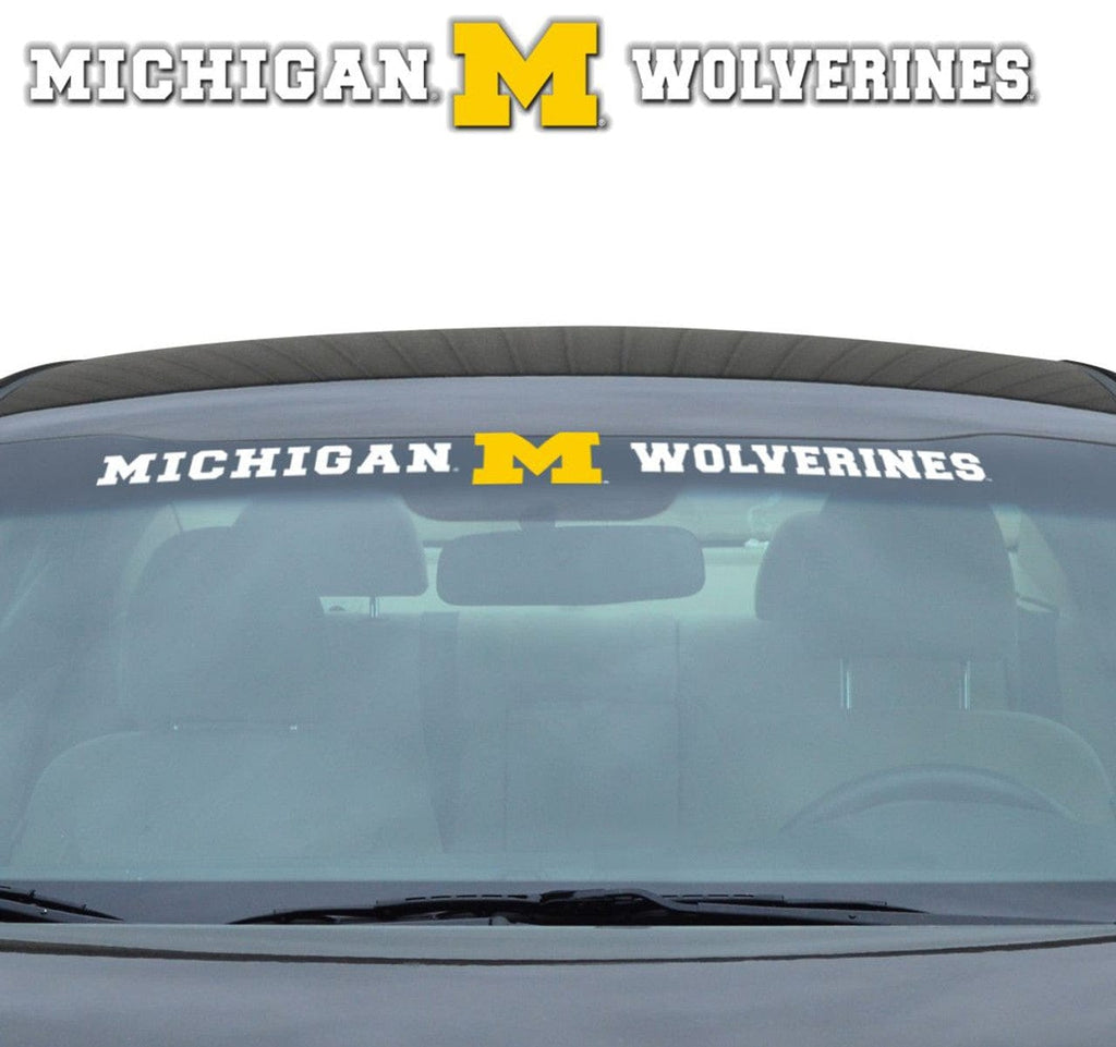 Decal 35x4 Windshield Style Michigan Wolverines Decal 35x4 Windshield 681620807356