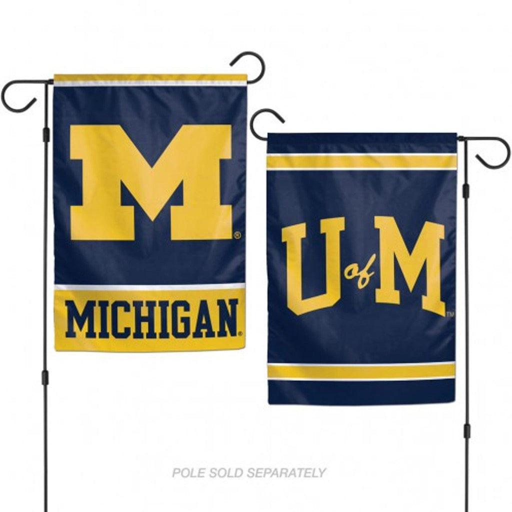 Flags 12x18 Michigan Wolverines Flag 12x18 Garden Style 2 Sided 032085161079