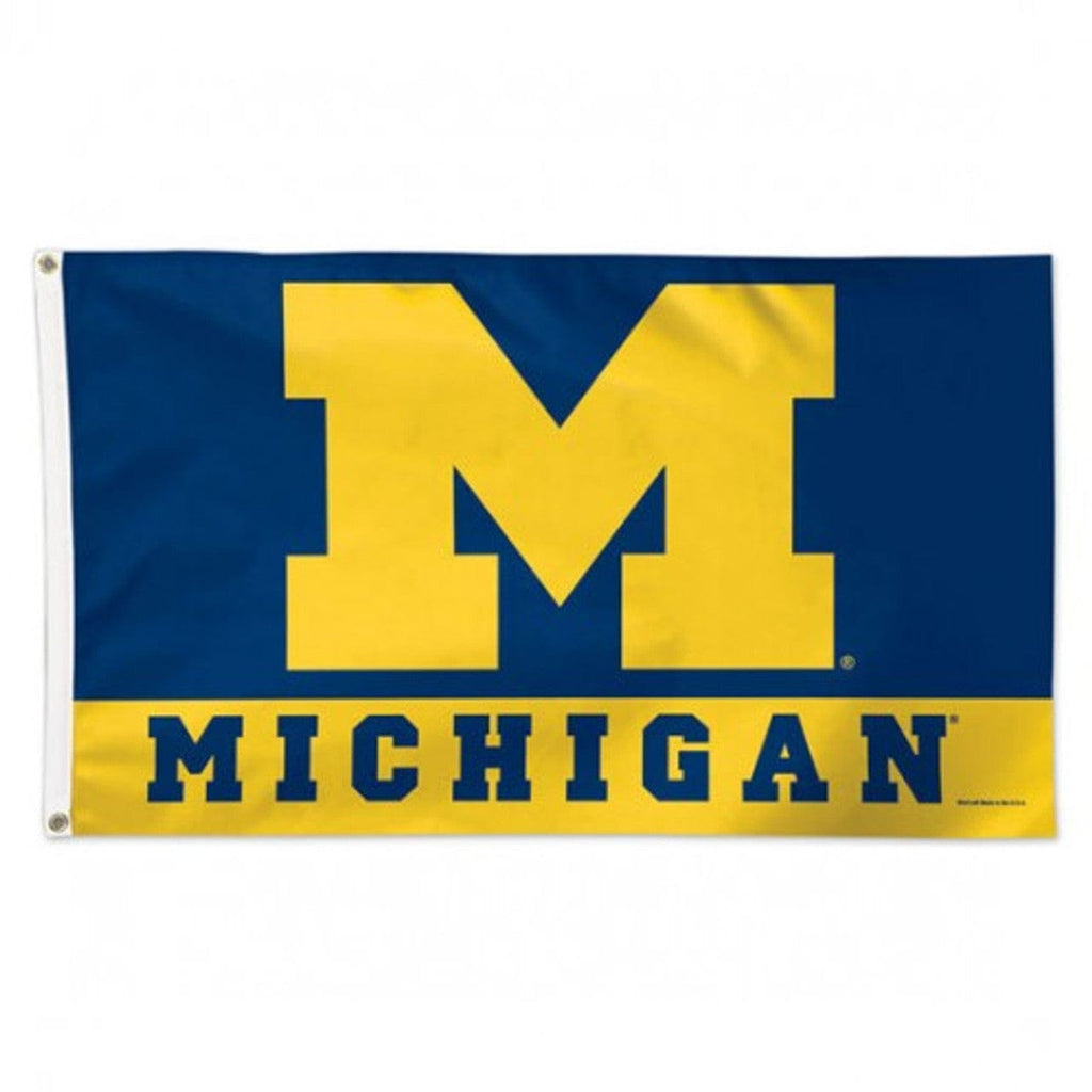Flag 3x5 Michigan Wolverines Flag 3x5 Deluxe 032085020956