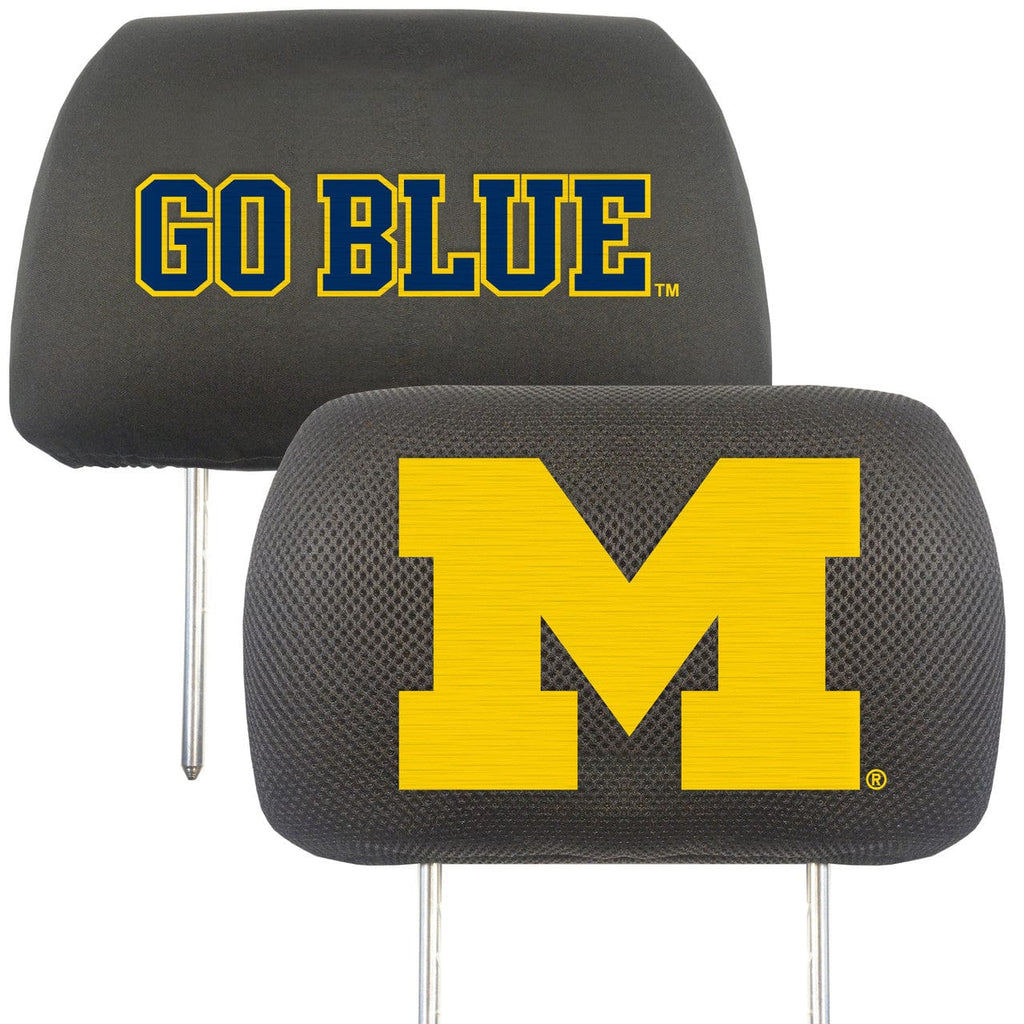 Auto Headrest Covers Michigan Wolverines Headrest Covers FanMats 842989025823