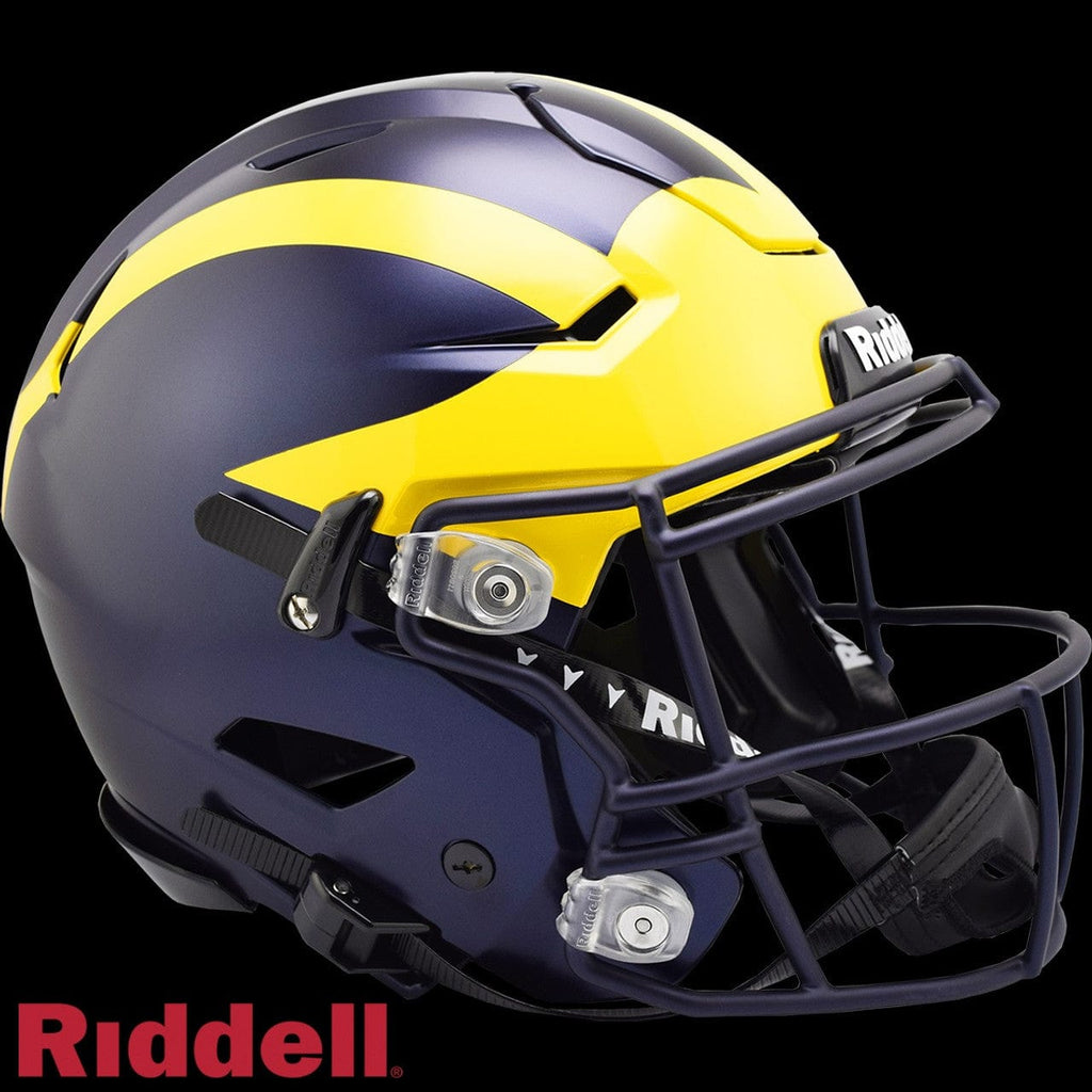 Helmets Full Size Authentic Michigan Wolverines Helmet Riddell Authentic Full Size SpeedFlex Style - Special Order 095855329482