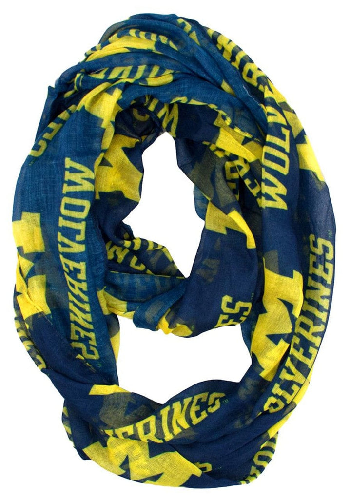 Scarf Infinity Style Michigan Wolverines Infinity Scarf 686699616793