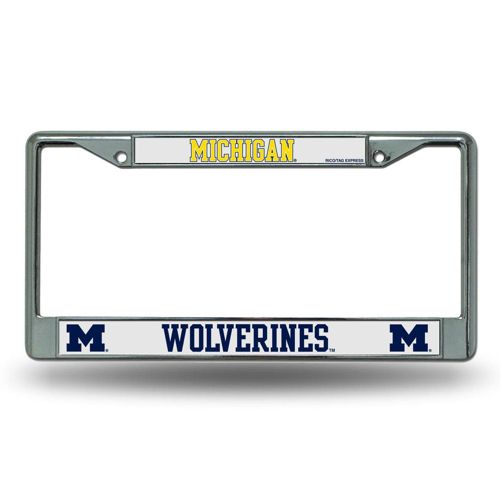 License Frame Chrome Michigan Wolverines License Plate Frame Chrome 094746303532