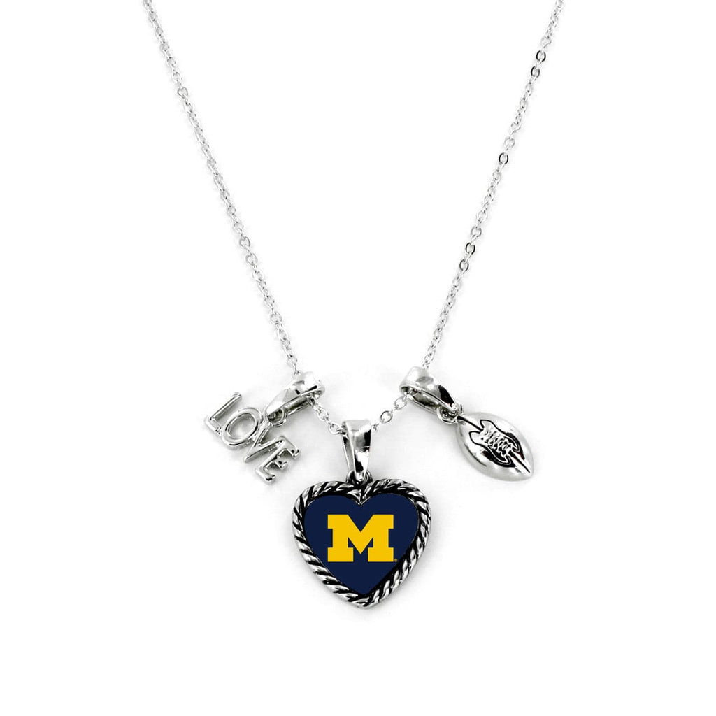 Jewelry Necklace Charm Michigan Wolverines Necklace Charmed Sport Love Football 763264778732