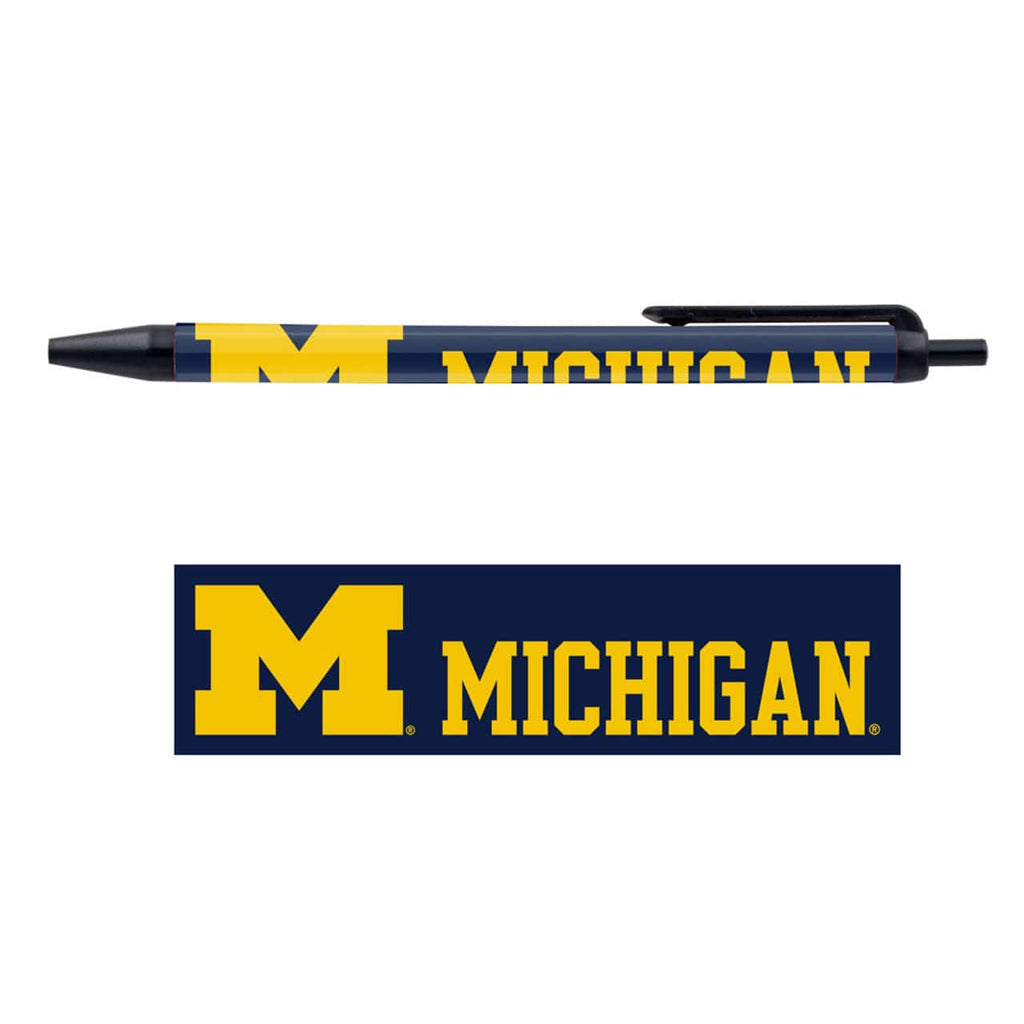 Pens Click Style 5 Pack Michigan Wolverines Pens 5 Pack 032085303585