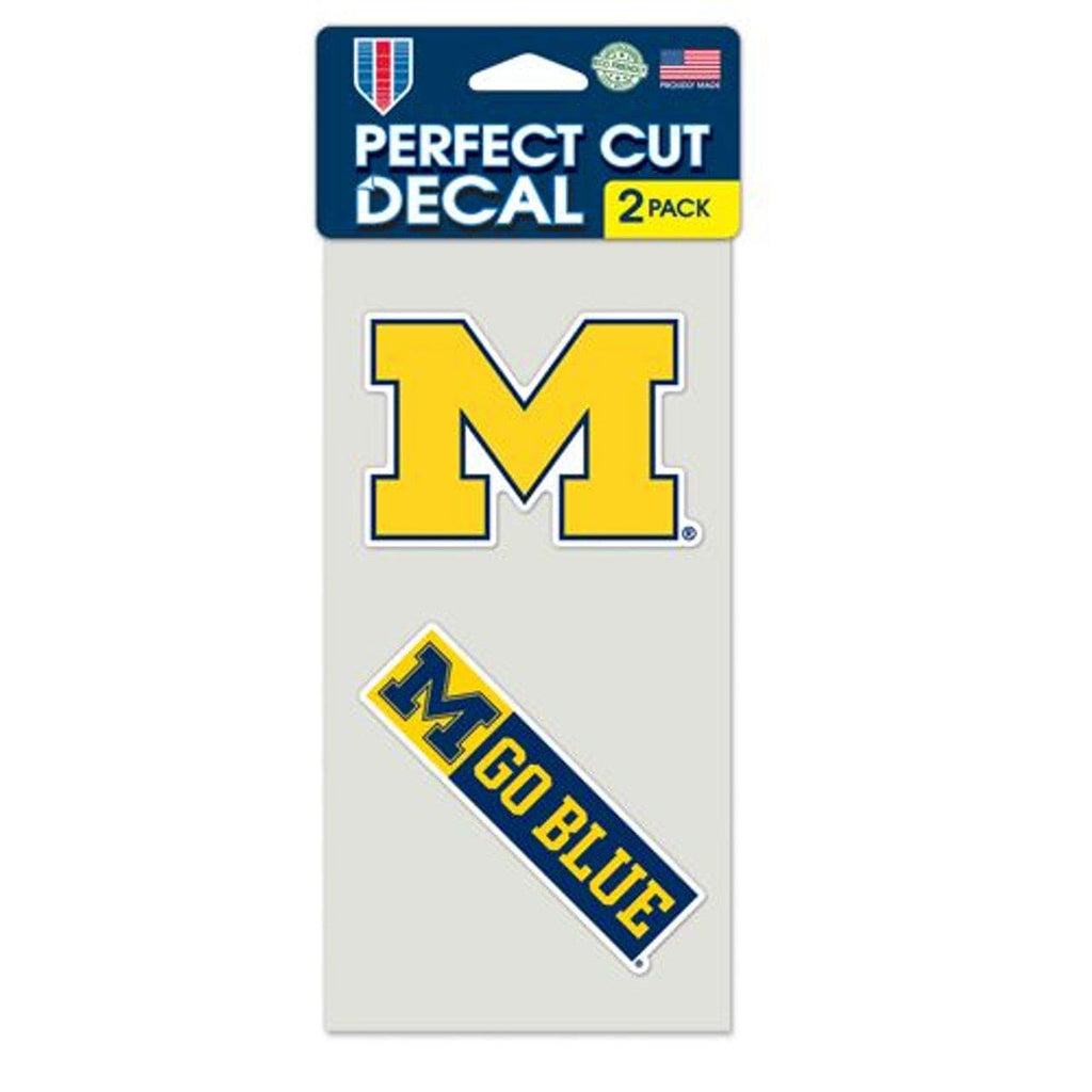 Decal 4x4 Perfect Cut Set of 2 Michigan Wolverines Set of 2 Die Cut Decals 032085398758