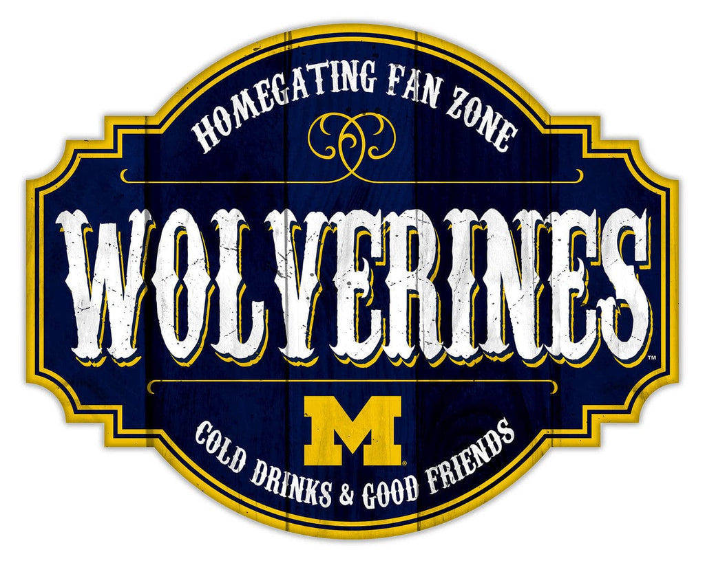 Signs Michigan Wolverines Sign Wood 12 Inch Homegating Tavern 878461181978