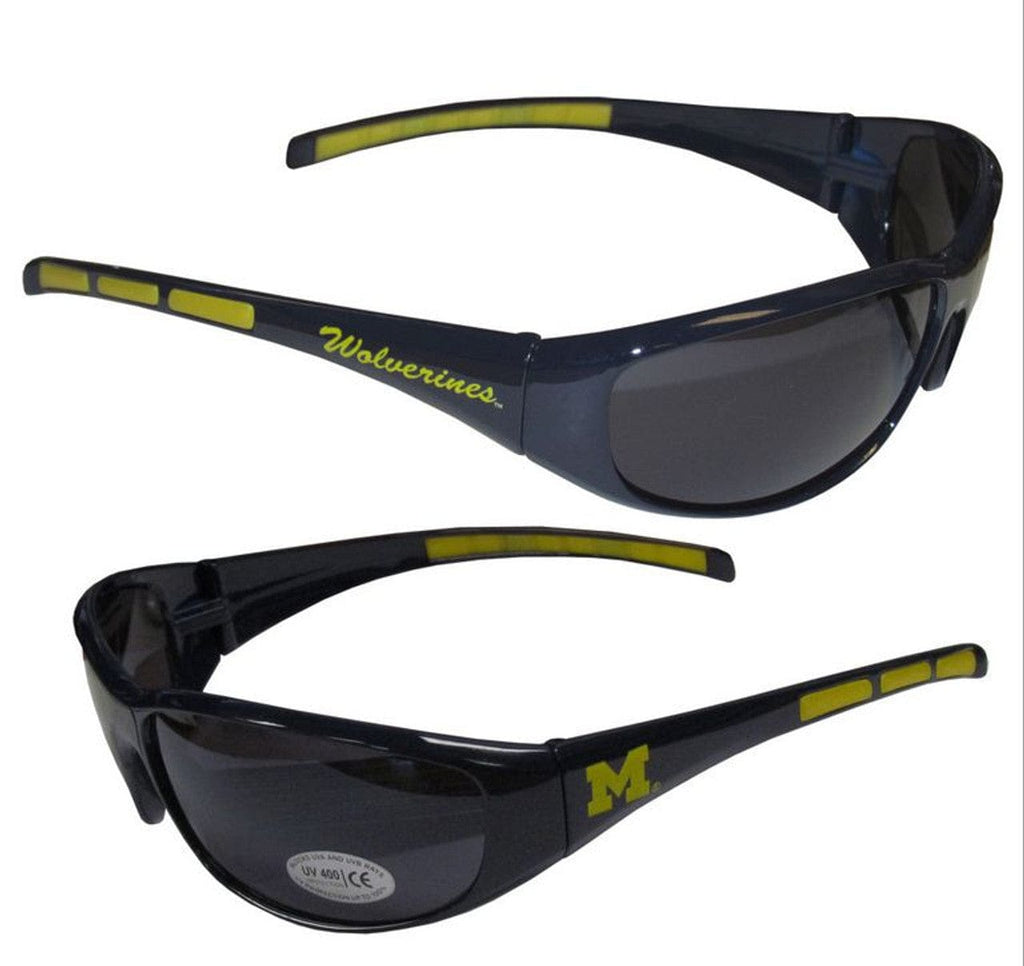 Sunglasses Wrap Style Michigan Wolverines Sunglasses - Wrap 754603170997