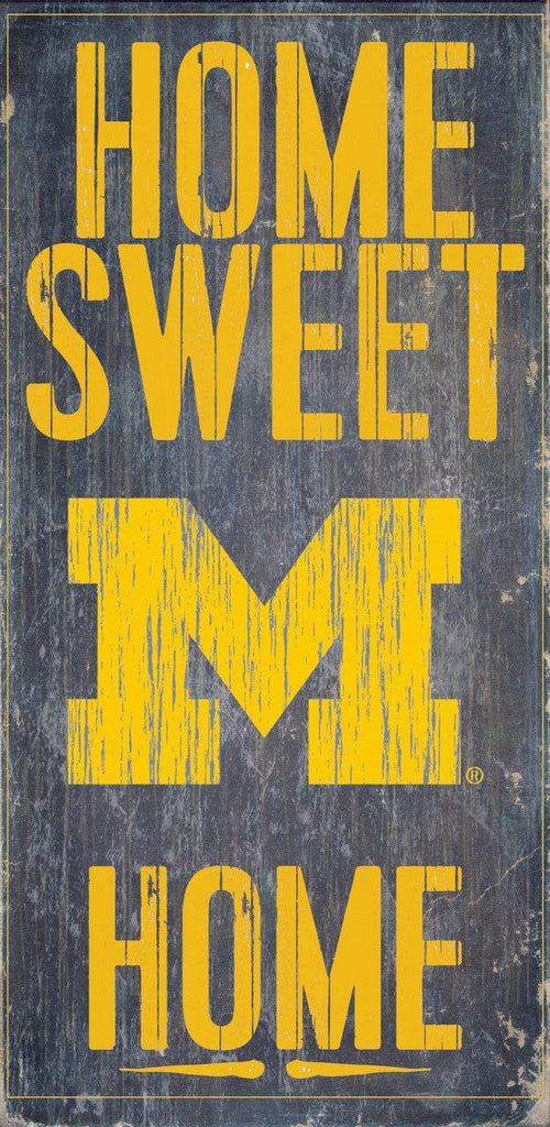 Sign 6x12 Home Sweet Home Michigan Wolverines Wood Sign - Home Sweet Home 6"x12" 878460048111