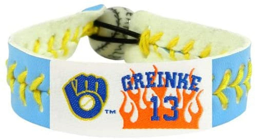 Milwaukee Brewers Milwaukee Brewers Bracelet Team Color Baseball Zack Greinke CO 844214045330