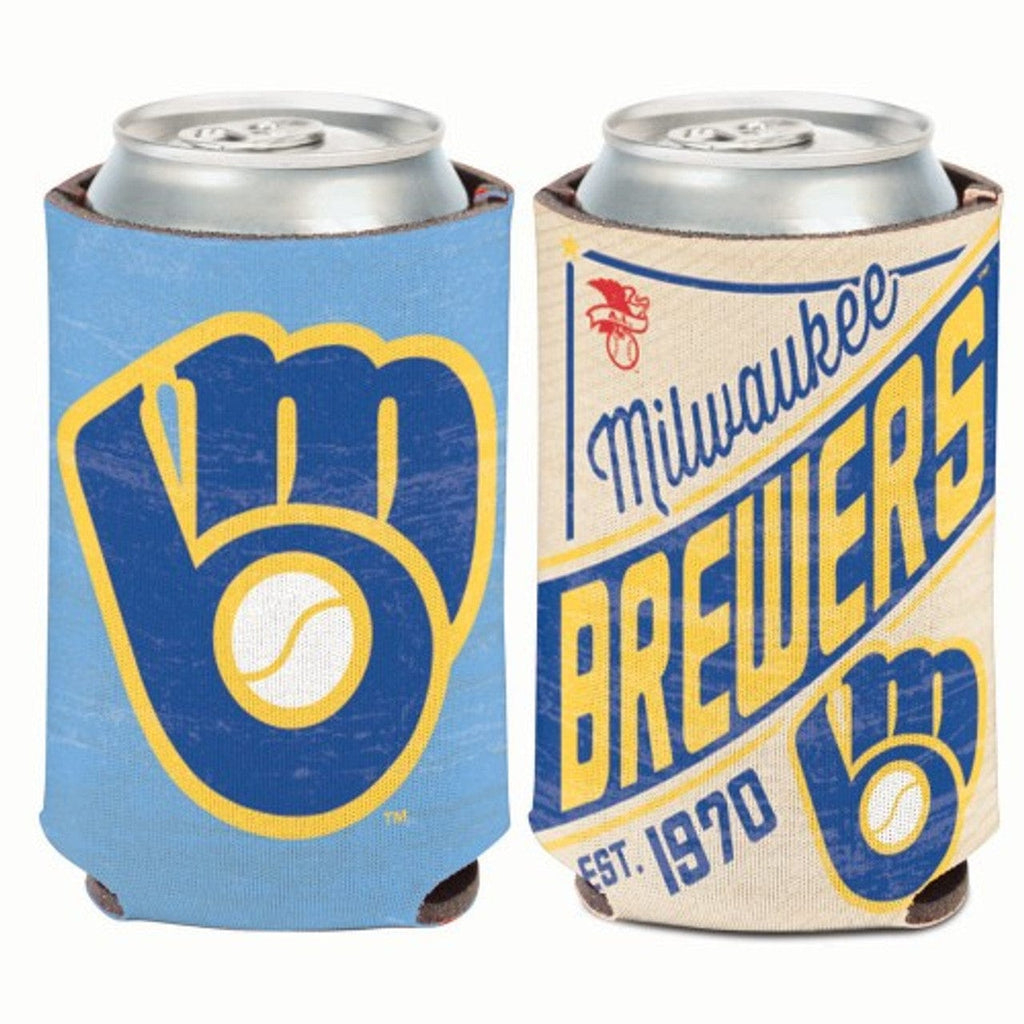 Can Cooler Vintage Design Milwaukee Brewers Can Cooler Vintage Design Special Order 032085862839
