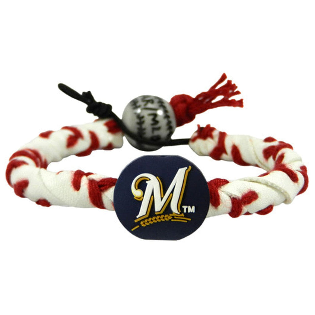 Milwaukee Brewers Milwaukee Brewers Classic Frozen Rope Baseball Bracelet  CO 844214041684