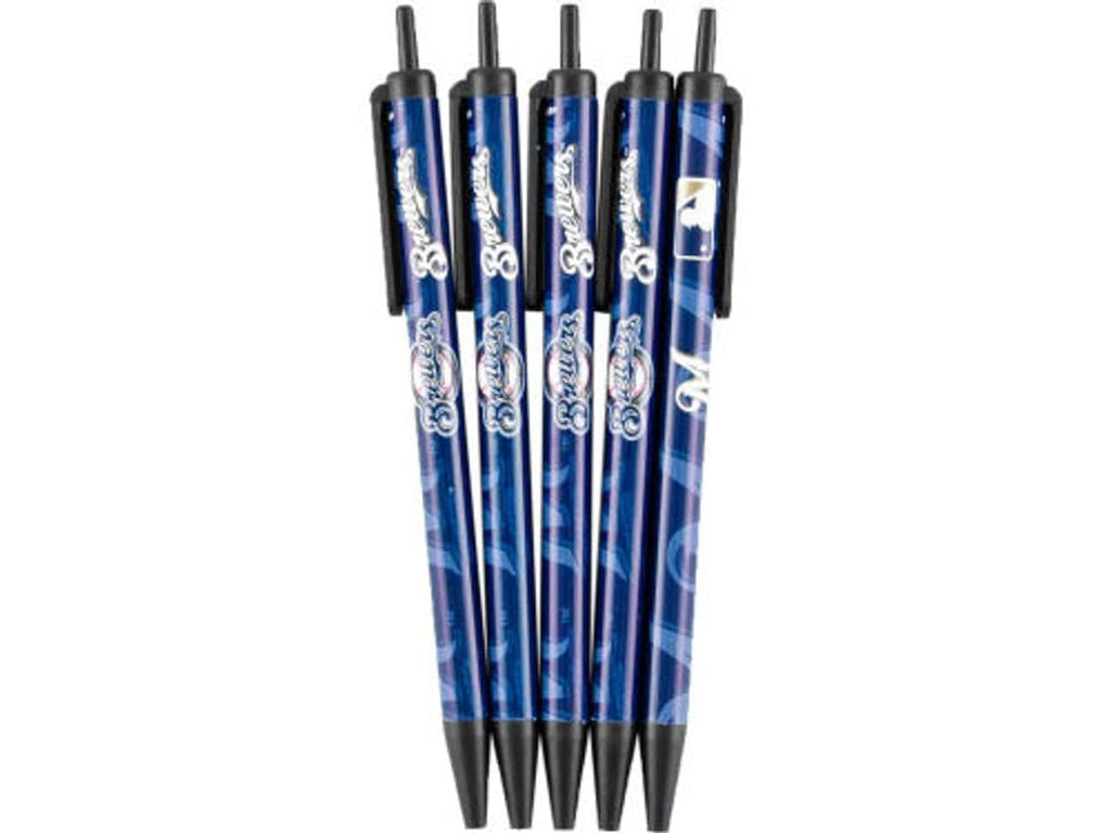 Pens Click Style 5 Pack Milwaukee Brewers Click Pens - 5 Pack 657175238839
