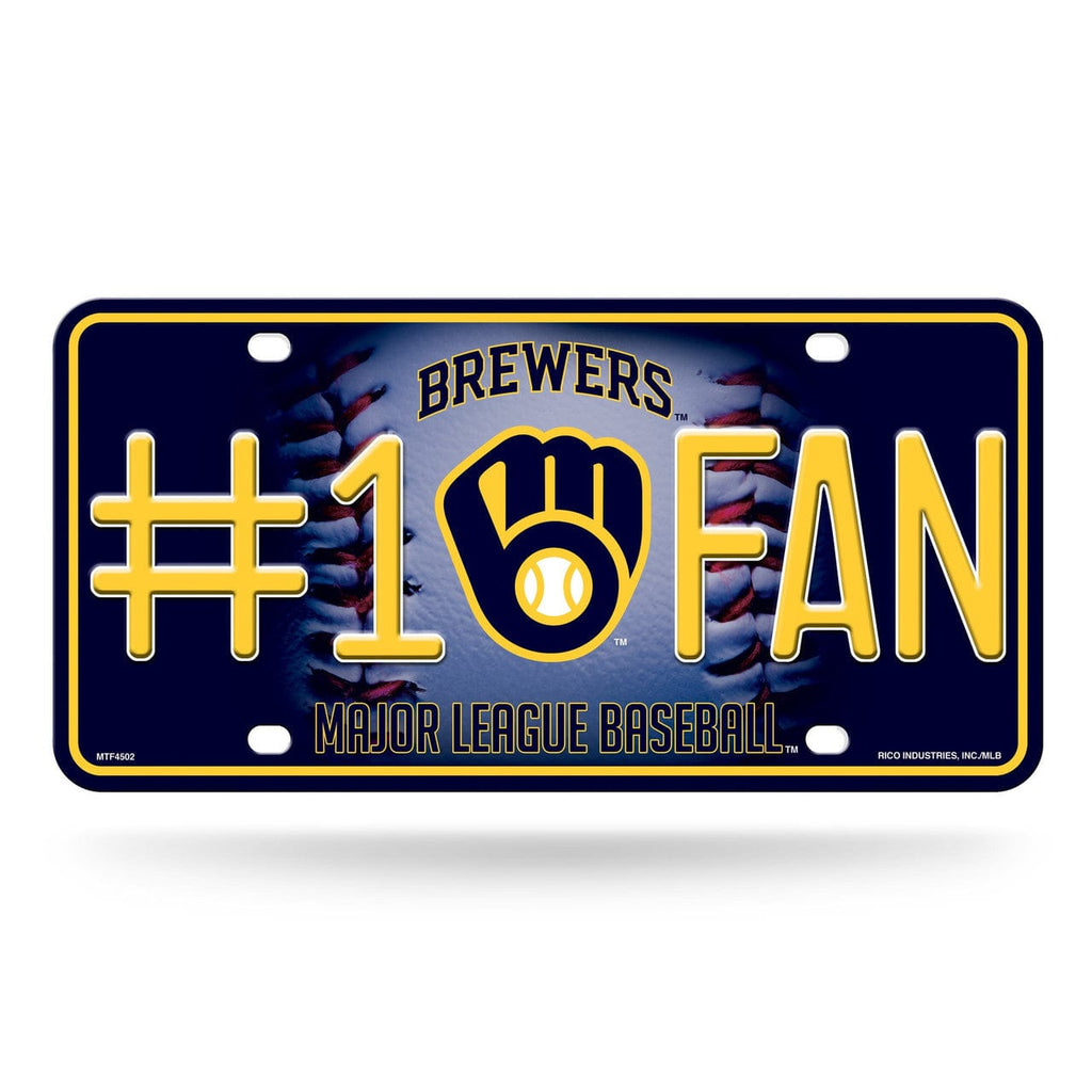 Milwaukee Brewers Milwaukee Brewers License Plate #1 Fan Alternate Design 767345799937