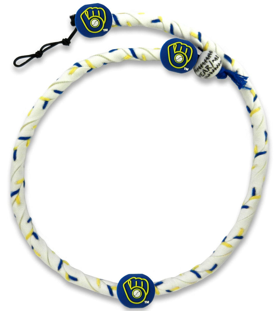 Milwaukee Brewers Milwaukee Brewers Necklace Frozen Rope Team Color Baseball CO 844214042087
